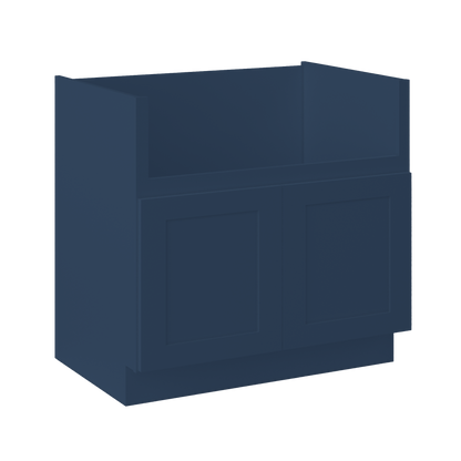 Farmhouse Sink Base Cabinet SBF36 Danbury Blue LessCare 36 in. width - Kitchen Cabinets