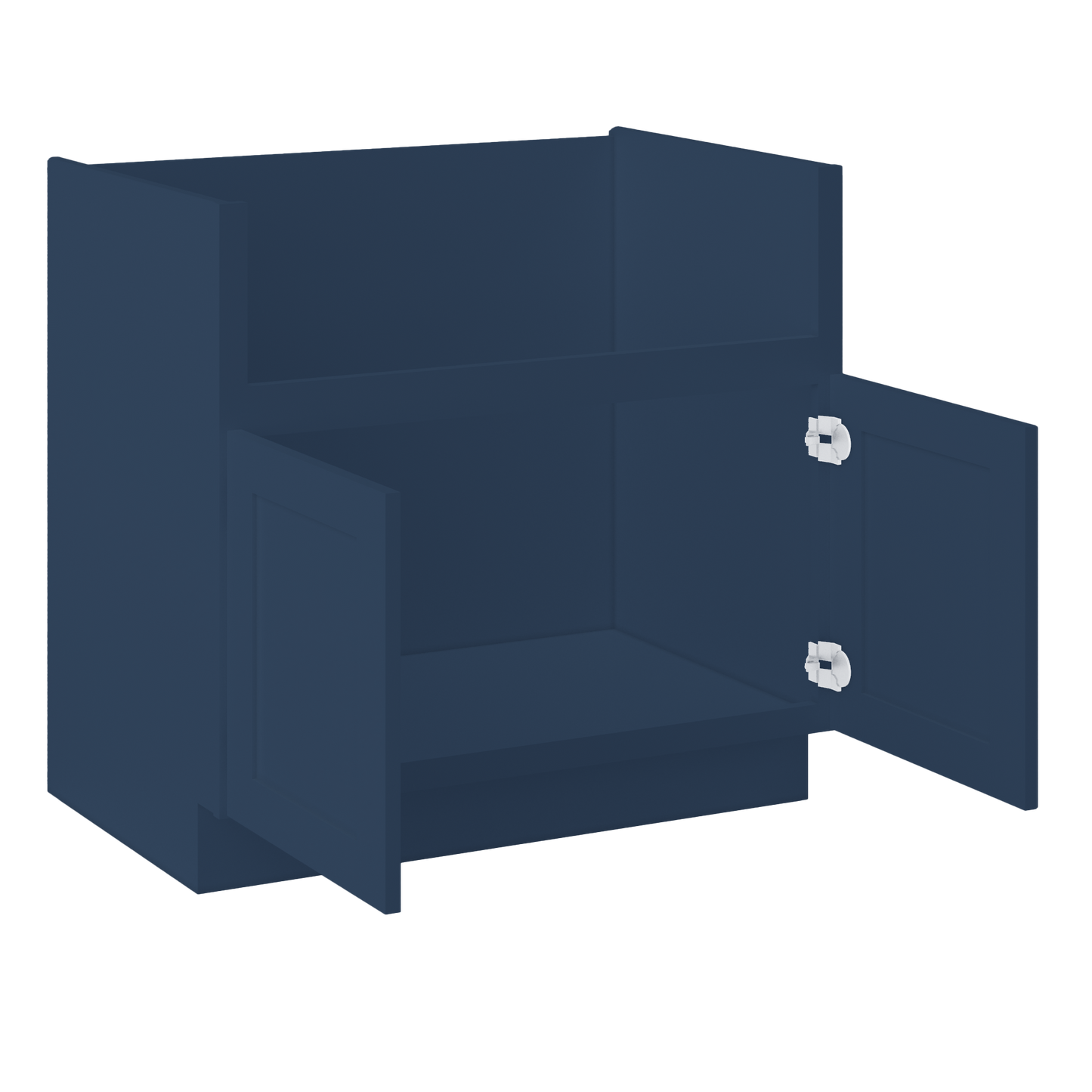 Farmhouse Sink Base Cabinet SBF36 Danbury Blue LessCare 36 in. width - Kitchen Cabinets