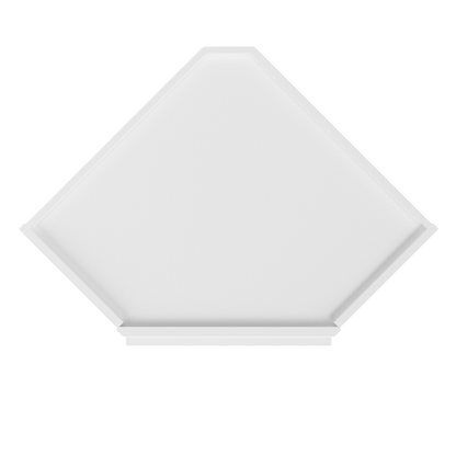 Frosted Glass Diagonal Corner Wall Kitchen Cabinet DCMD2430 Alpina White LessCare 24 in. width 30 in. height 12 in.