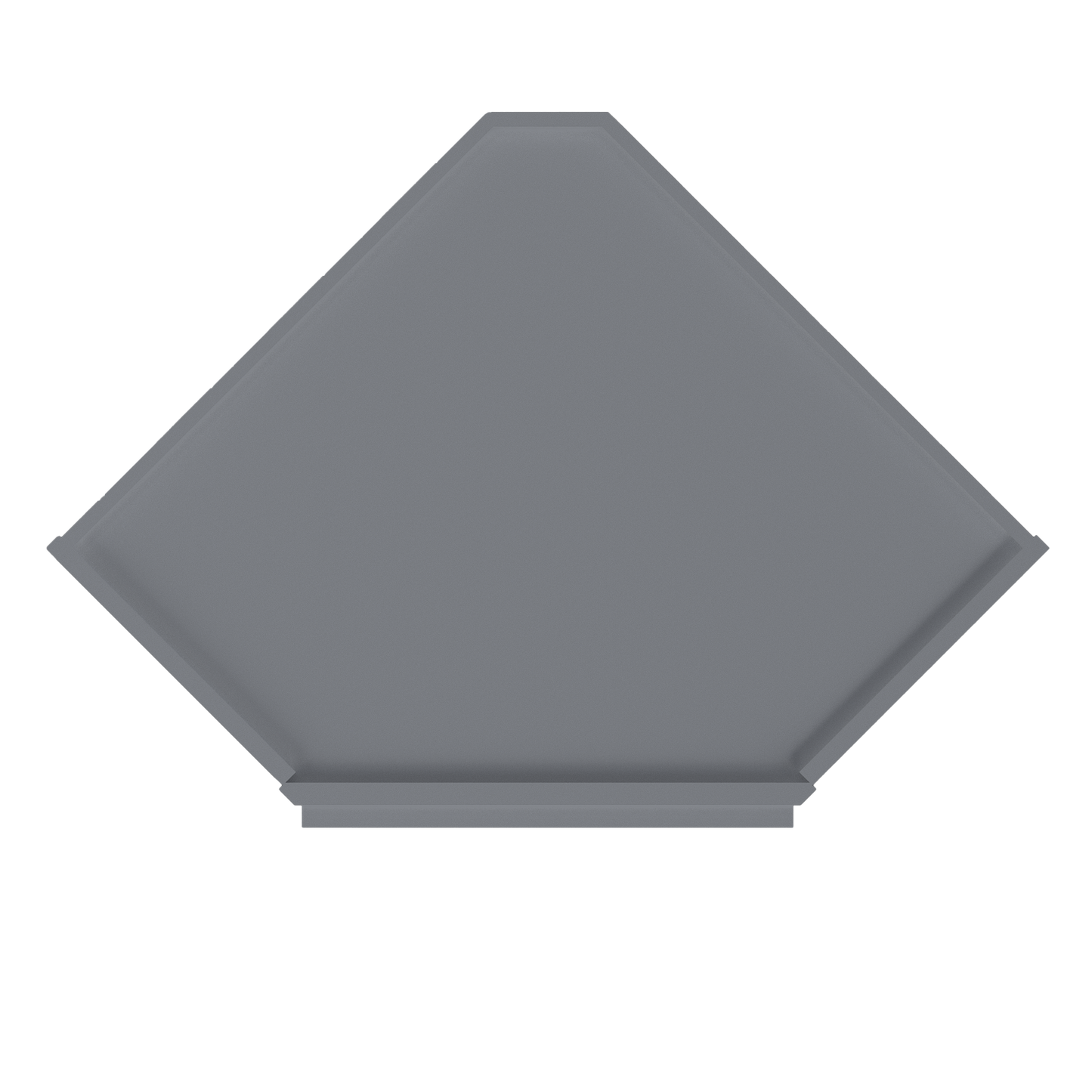 Frosted Glass Diagonal Corner Wall Kitchen Cabinet DCMD2430 Colonial Gray LessCare 24 in. width 30 in. height 12 in.