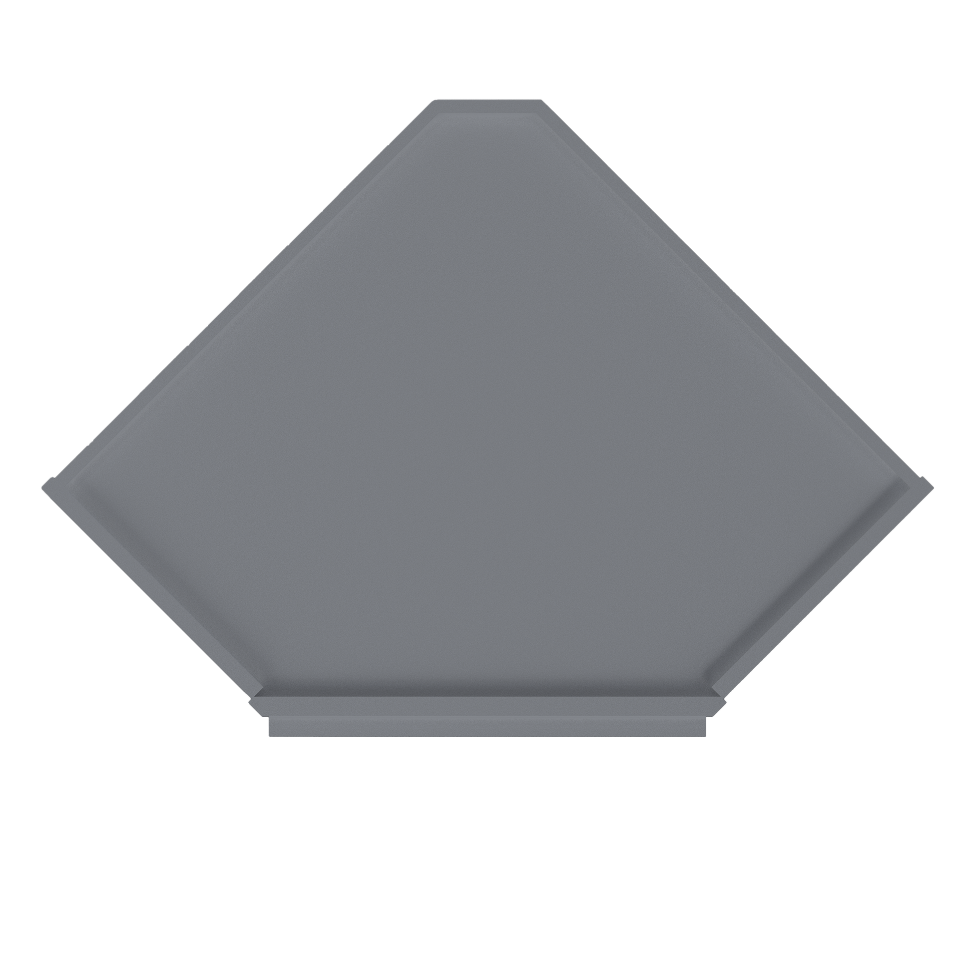 Frosted Glass Diagonal Corner Wall Kitchen Cabinet DCMD2430 Colonial Gray LessCare 24 in. width 30 in. height 12 in.