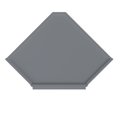 Frosted Glass Diagonal Corner Wall Kitchen Cabinet DCMD2430 Colonial Gray LessCare 24 in. width 30 in. height 12 in.