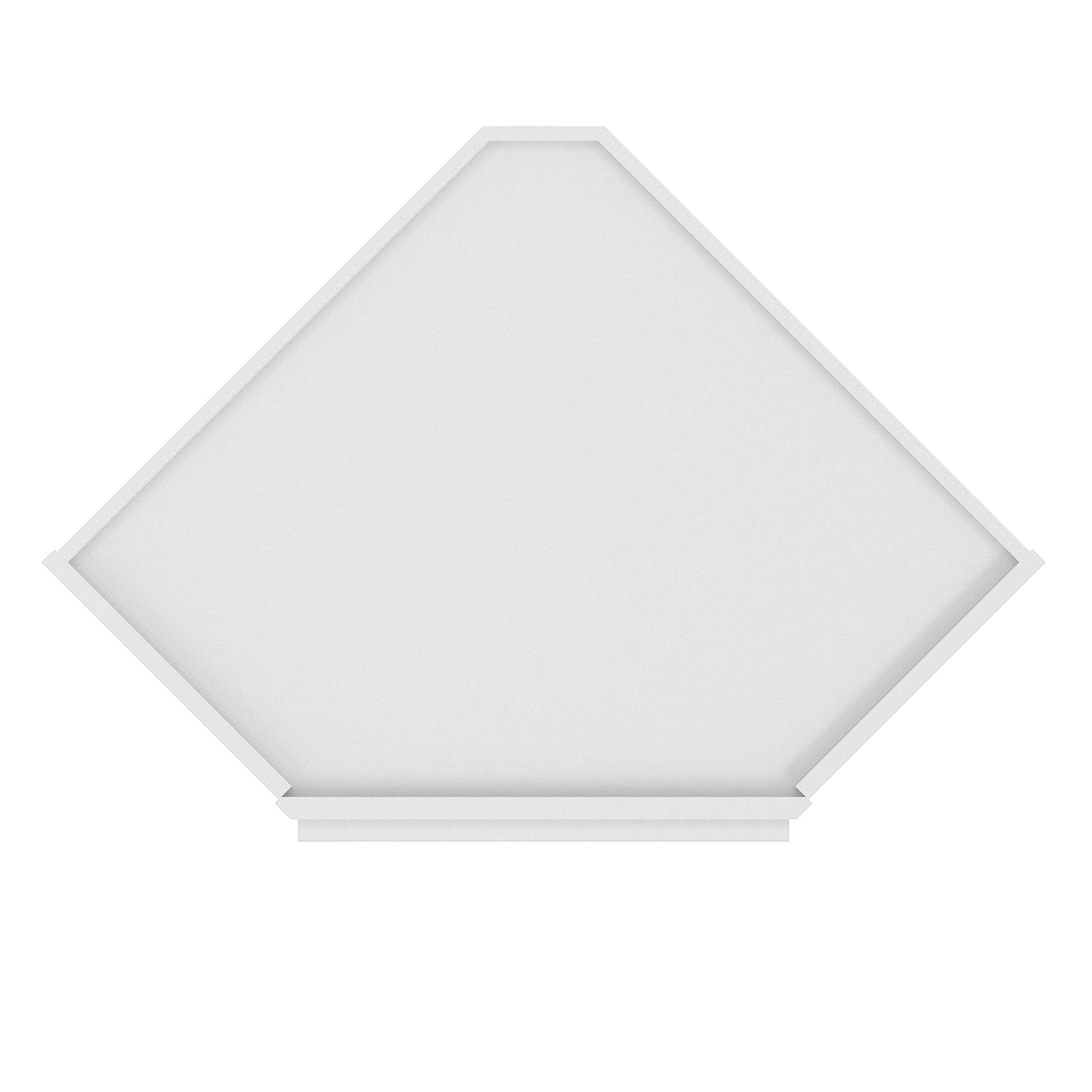 Frosted Glass Diagonal Corner Wall Kitchen Cabinet DCMD2436 Alpina White LessCare 24 in. width 36 in. height 12 in.