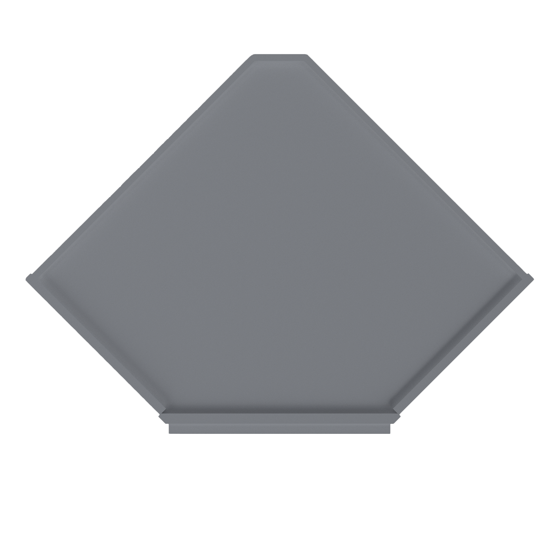 Frosted Glass Diagonal Corner Wall Kitchen Cabinet DCMD2442 Colonial Gray LessCare 24 in. width 42 in. height 12 in.