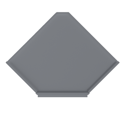 Frosted Glass Diagonal Corner Wall Kitchen Cabinet DCMD2442 Colonial Gray LessCare 24 in. width 42 in. height 12 in.