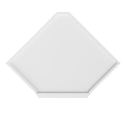 Frosted Glass Diagonal Corner Wall Kitchen Cabinet DCMD2736 Alpina White LessCare 27 in. width 36 in. height 15 in.