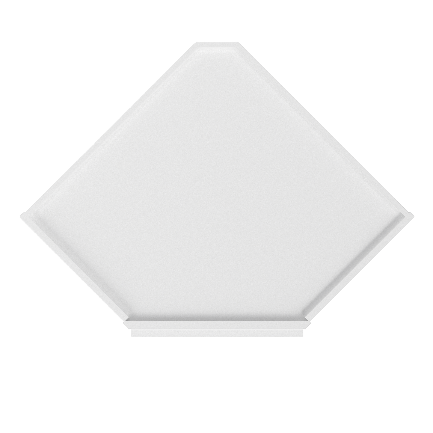 Frosted Glass Diagonal Corner Wall Kitchen Cabinet DCMD2742 Alpina White LessCare 27 in. width 42 in. height 15 in.