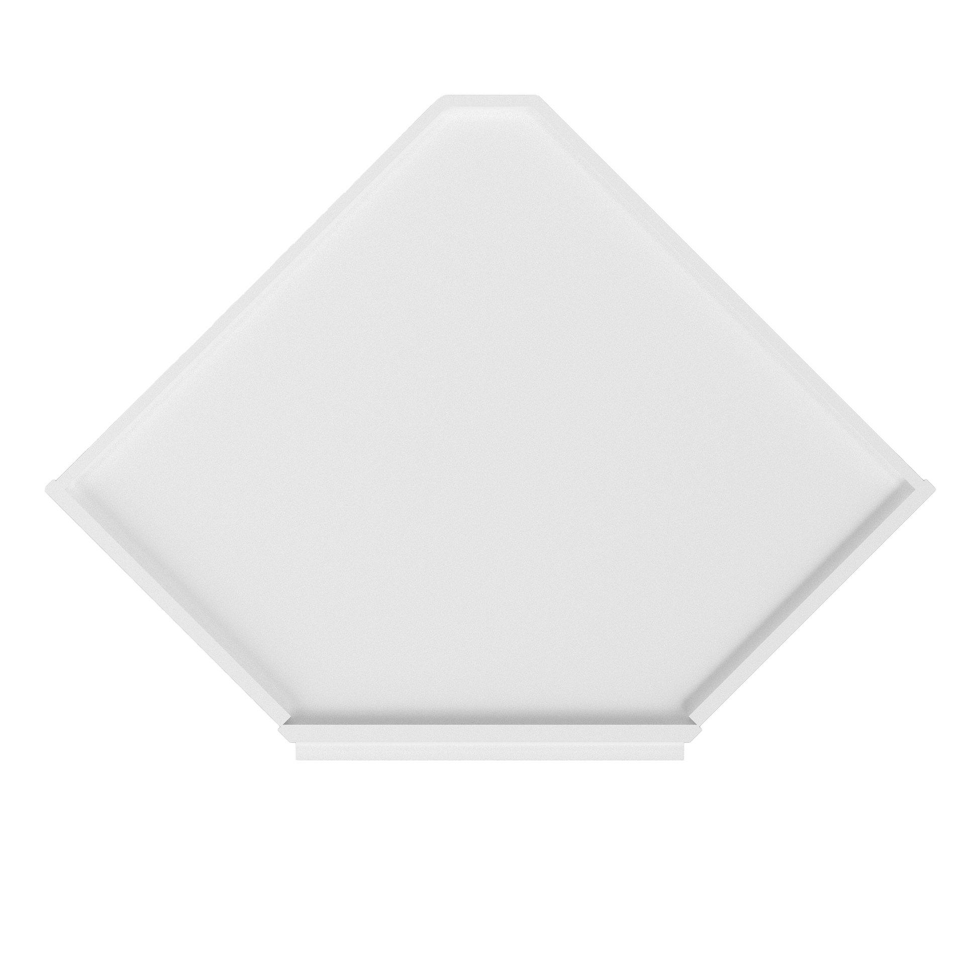 Frosted Glass Diagonal Corner Wall Kitchen Cabinet DCMD2742 Alpina White LessCare 27 in. width 42 in. height 15 in.