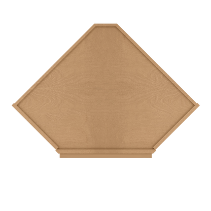 Frosted Glass Door Diagonal Corner Wall Kitchen Cabinet DCMD2430 Shaker Toffee LessCare 24 in. width 30 in. height 12
