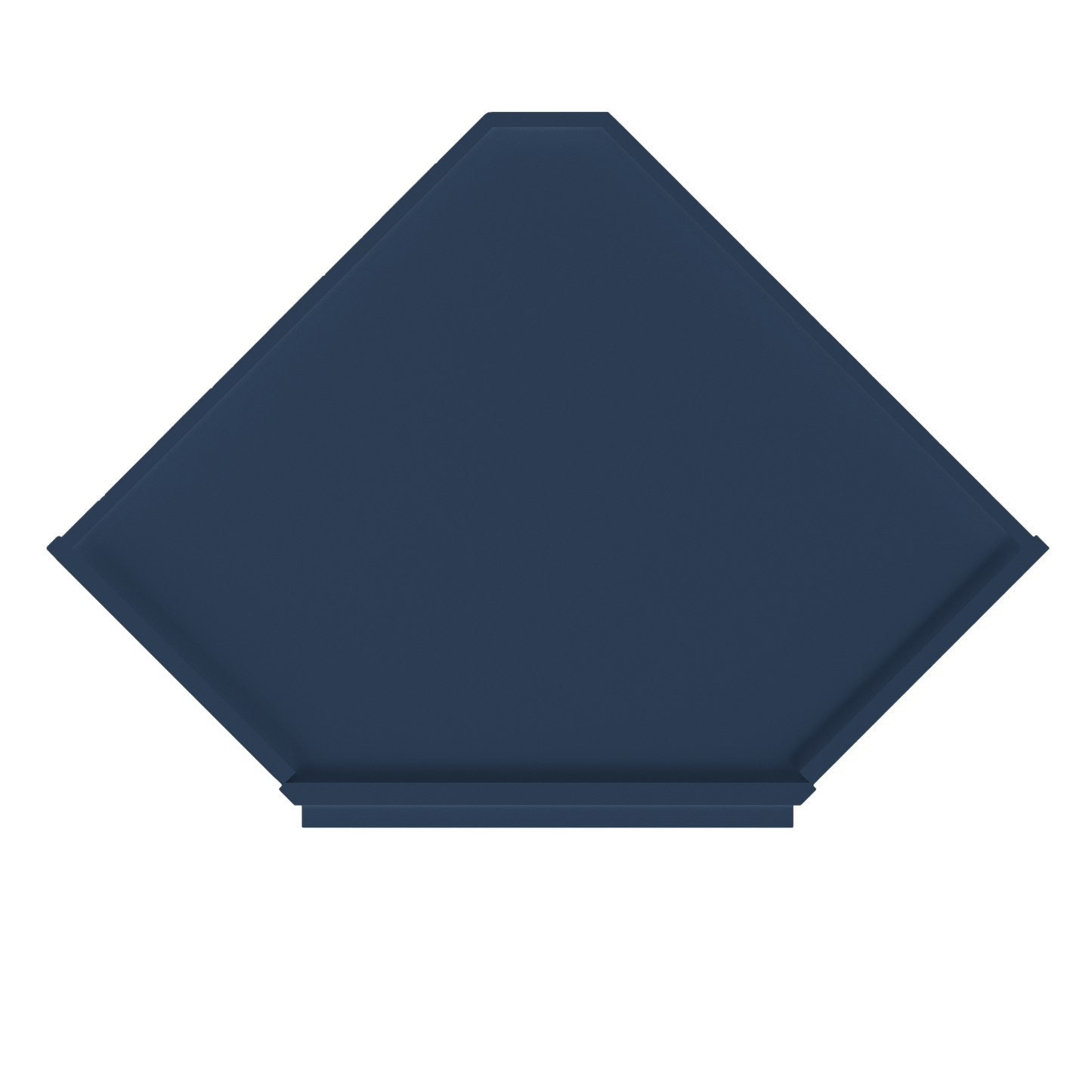 Frosted Glass Door Diagonal Corner Wall Kitchen Cabinet DCMD2430 Danbury Blue LessCare 24 in. width 30 in. height 12