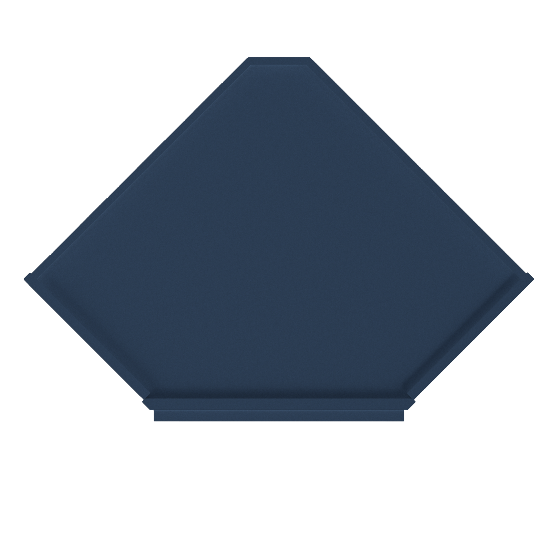 Frosted Glass Door Diagonal Corner Wall Kitchen Cabinet DCMD2430 Danbury Blue LessCare 24 in. width 30 in. height 12