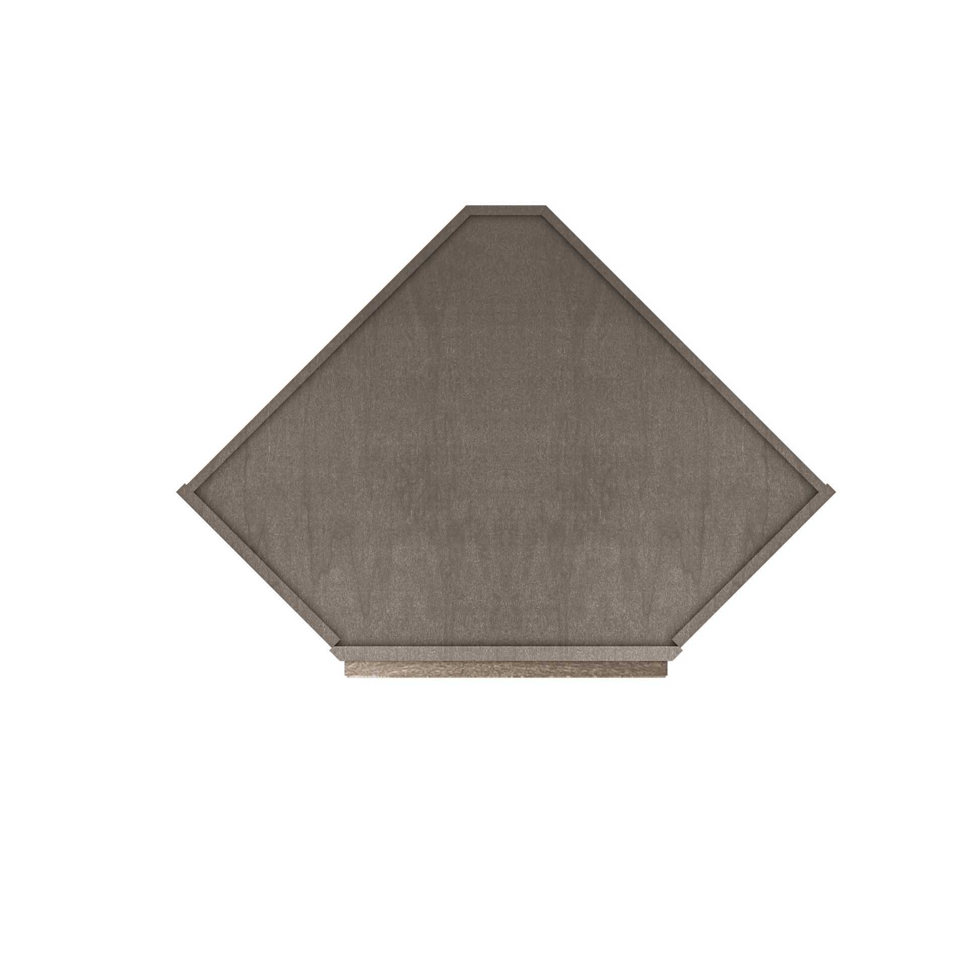 Frosted Glass Door Diagonal Corner Wall Kitchen Cabinet DCMD2430 Milan Slate 24 in. width 30 in. height 12 in. depth