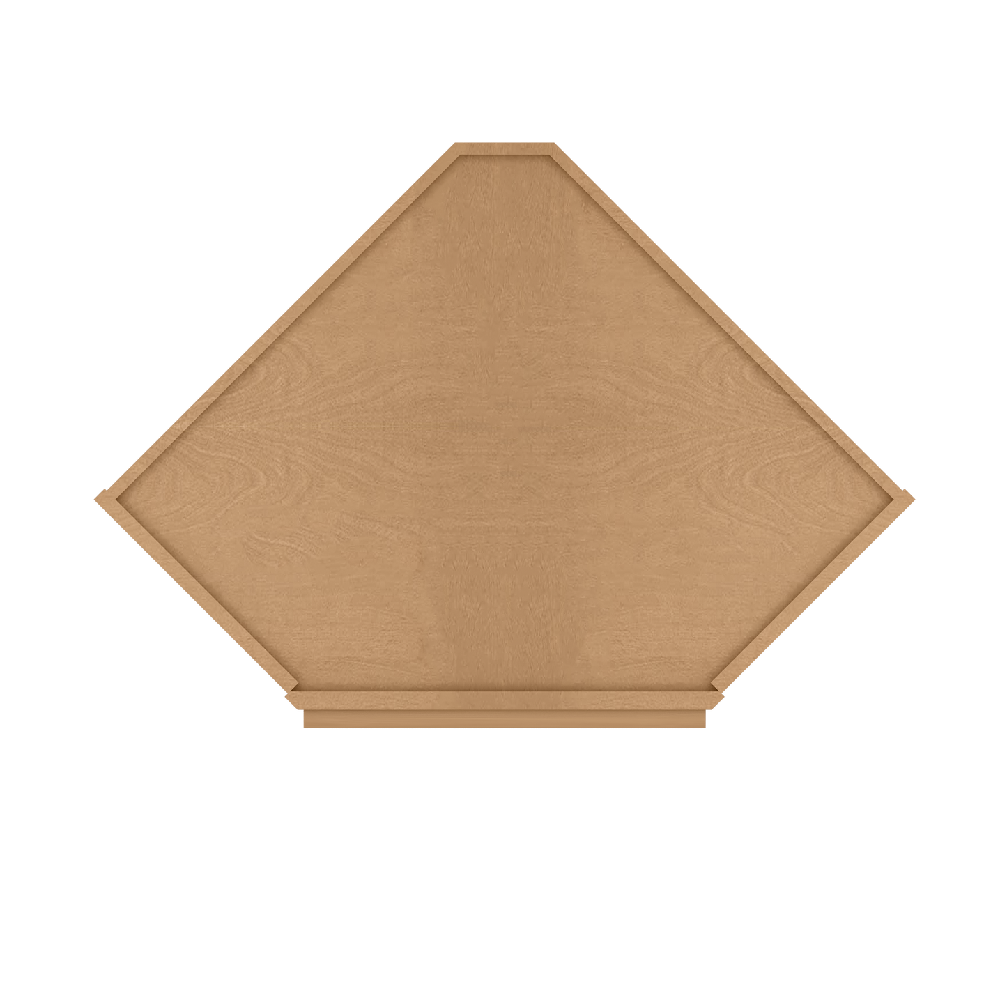 Frosted Glass Door Diagonal Corner Wall Kitchen Cabinet DCMD2436 Shaker Toffee 24 in. width 36 in. height 12 in. depth
