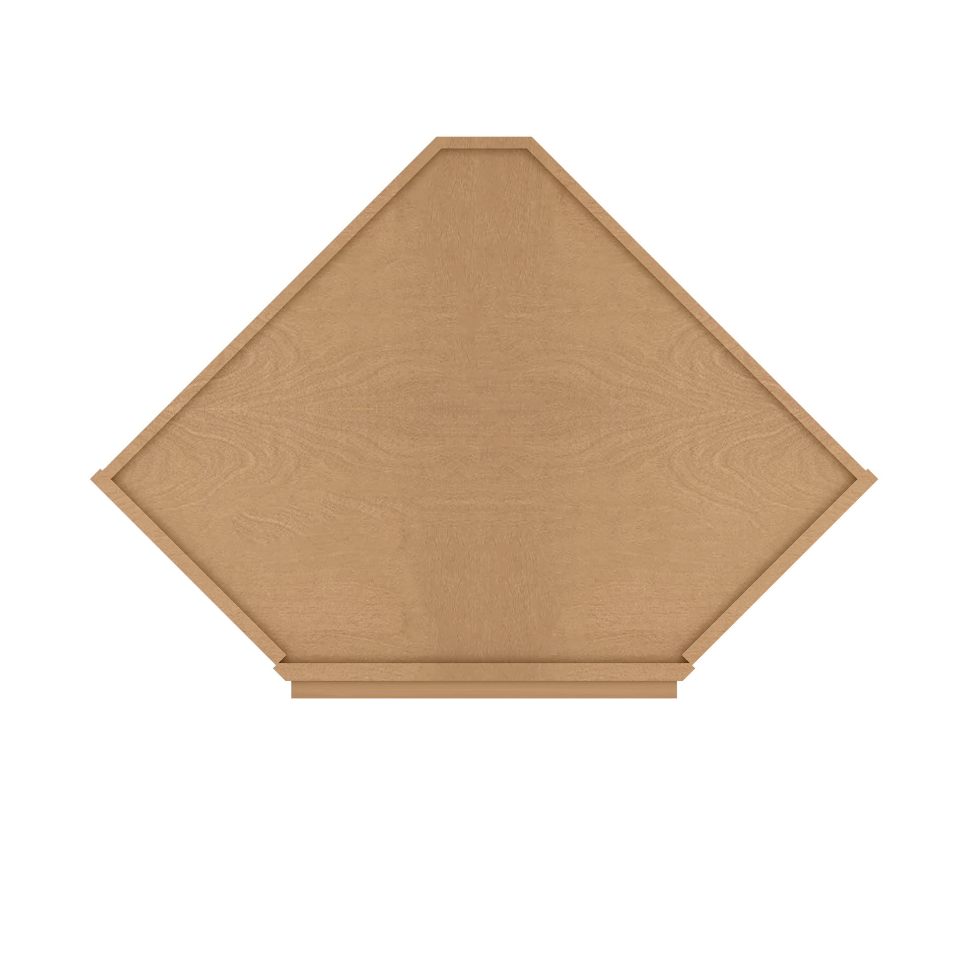 Frosted Glass Door Diagonal Corner Wall Kitchen Cabinet DCMD2436 Shaker Toffee 24 in. width 36 in. height 12 in. depth