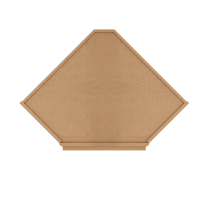 Frosted Glass Door Diagonal Corner Wall Kitchen Cabinet DCMD2436 Shaker Toffee 24 in. width 36 in. height 12 in. depth
