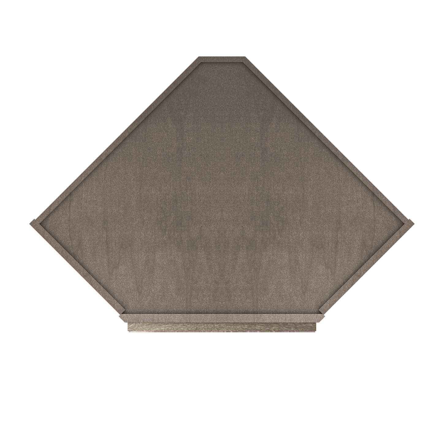 Frosted Glass Door Diagonal Corner Wall Kitchen Cabinet DCMD2436 Milan Slate 24 in. width 36 in. height 12 in. depth