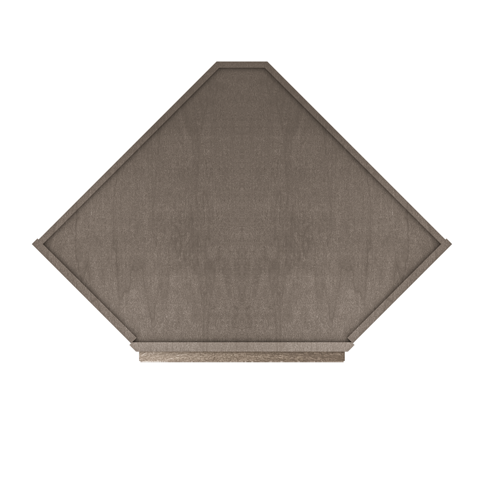 Frosted Glass Door Diagonal Corner Wall Kitchen Cabinet DCMD2436 Milan Slate 24 in. width 36 in. height 12 in. depth