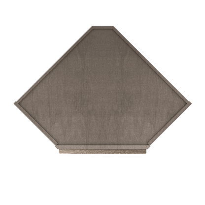 Frosted Glass Door Diagonal Corner Wall Kitchen Cabinet DCMD2436 Milan Slate 24 in. width 36 in. height 12 in. depth