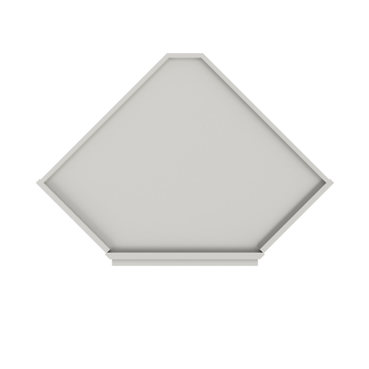 Frosted Glass Door Diagonal Corner Wall Kitchen Cabinet DCMD2436 Milan Pearl 24 in. width 36 in. height 12 in. depth