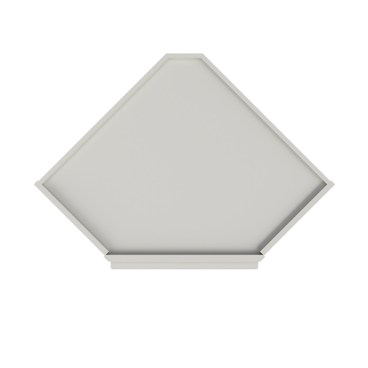 Frosted Glass Door Diagonal Corner Wall Kitchen Cabinet DCMD2442 Milan Pearl 24 in. width 42 in. height 12 in. depth