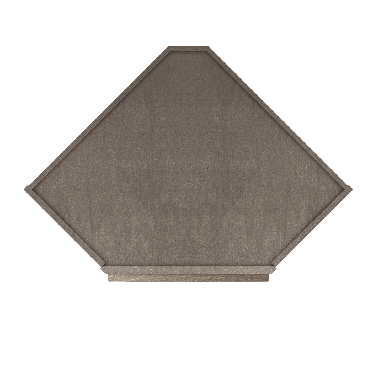Frosted Glass Door Diagonal Corner Wall Kitchen Cabinet DCMD2442 Milan Slate 24 in. width 42 in. height 12 in. depth