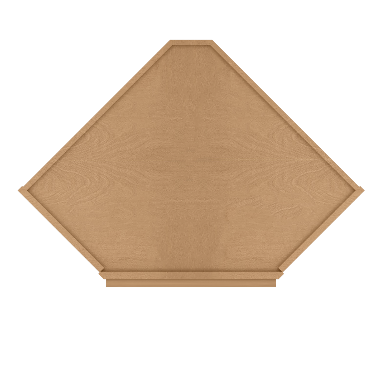 Frosted Glass Door Diagonal Corner Wall Kitchen Cabinet DCMD2442 Shaker Toffee 24 in. width 42 in. height 12 in. depth
