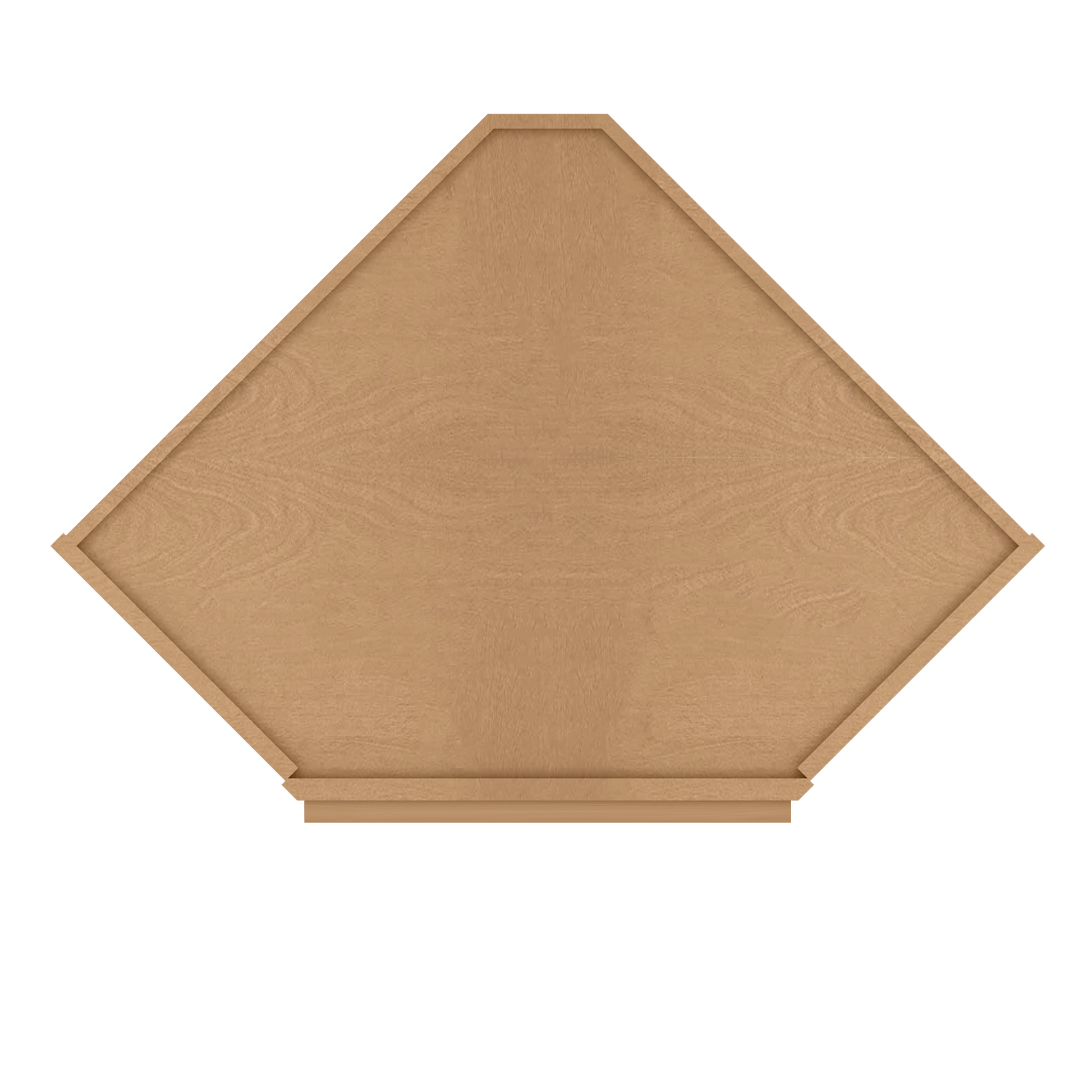Frosted Glass Door Diagonal Corner Wall Kitchen Cabinet DCMD2442 Shaker Toffee 24 in. width 42 in. height 12 in. depth