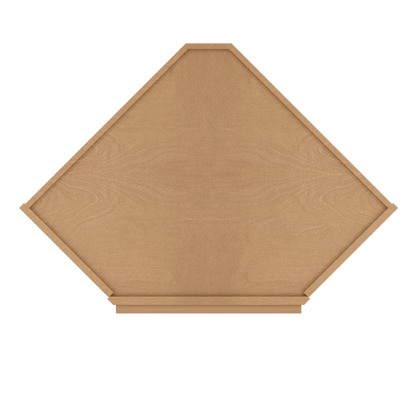 Frosted Glass Door Diagonal Corner Wall Kitchen Cabinet DCMD2442 Shaker Toffee 24 in. width 42 in. height 12 in. depth