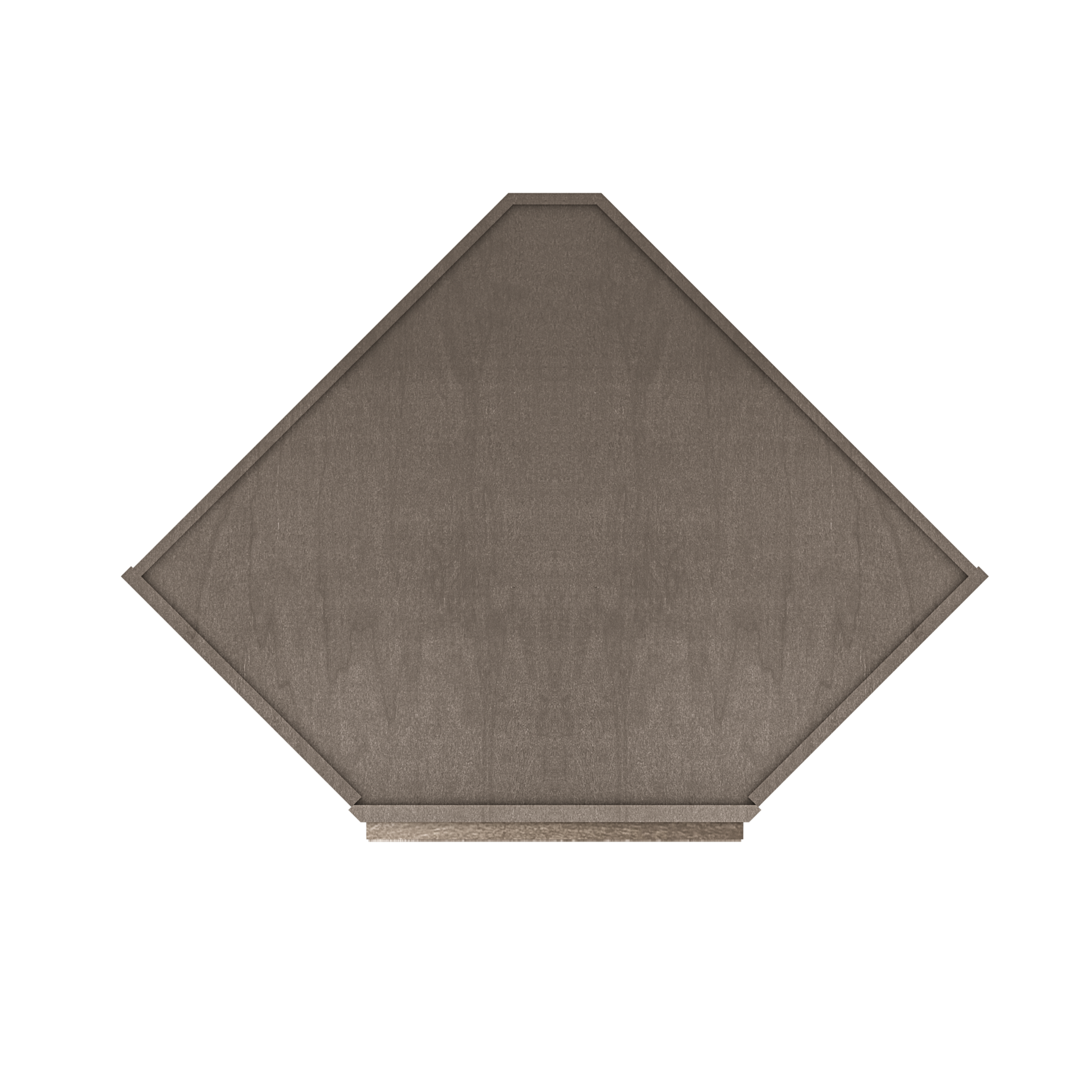Frosted Glass Door Diagonal Corner Wall Kitchen Cabinet DCMD2736 Milan Slate 27 in. width 36 in. height 15 in. depth