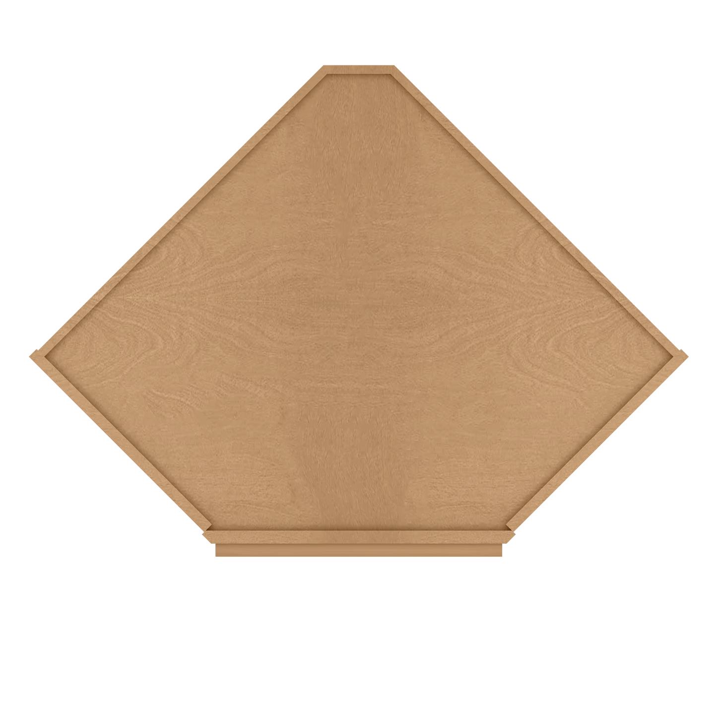 Frosted Glass Door Diagonal Corner Wall Kitchen Cabinet DCMD2736 Shaker Toffee 27 in. width 36 in. height 15 in. depth