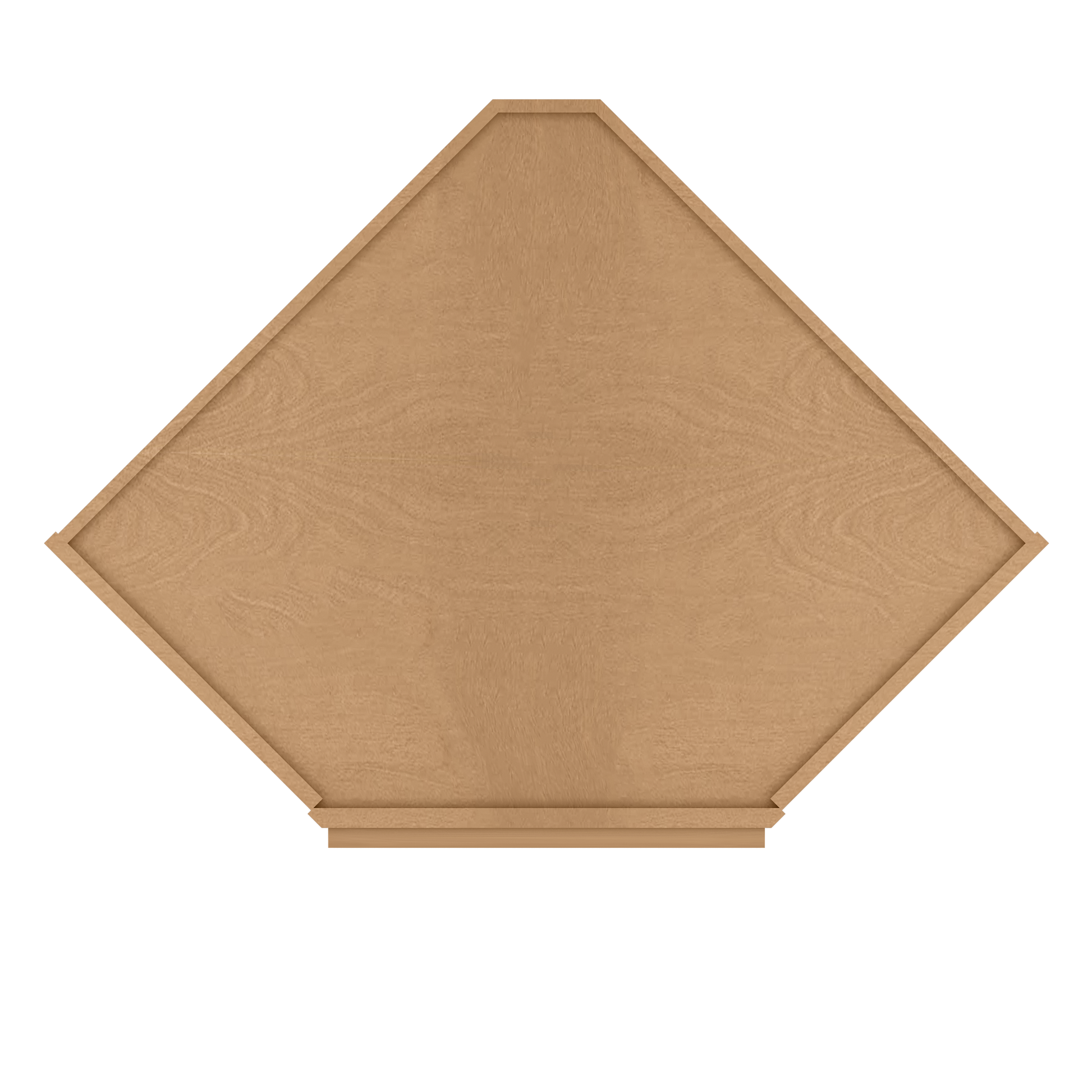 Frosted Glass Door Diagonal Corner Wall Kitchen Cabinet DCMD2736 Shaker Toffee 27 in. width 36 in. height 15 in. depth