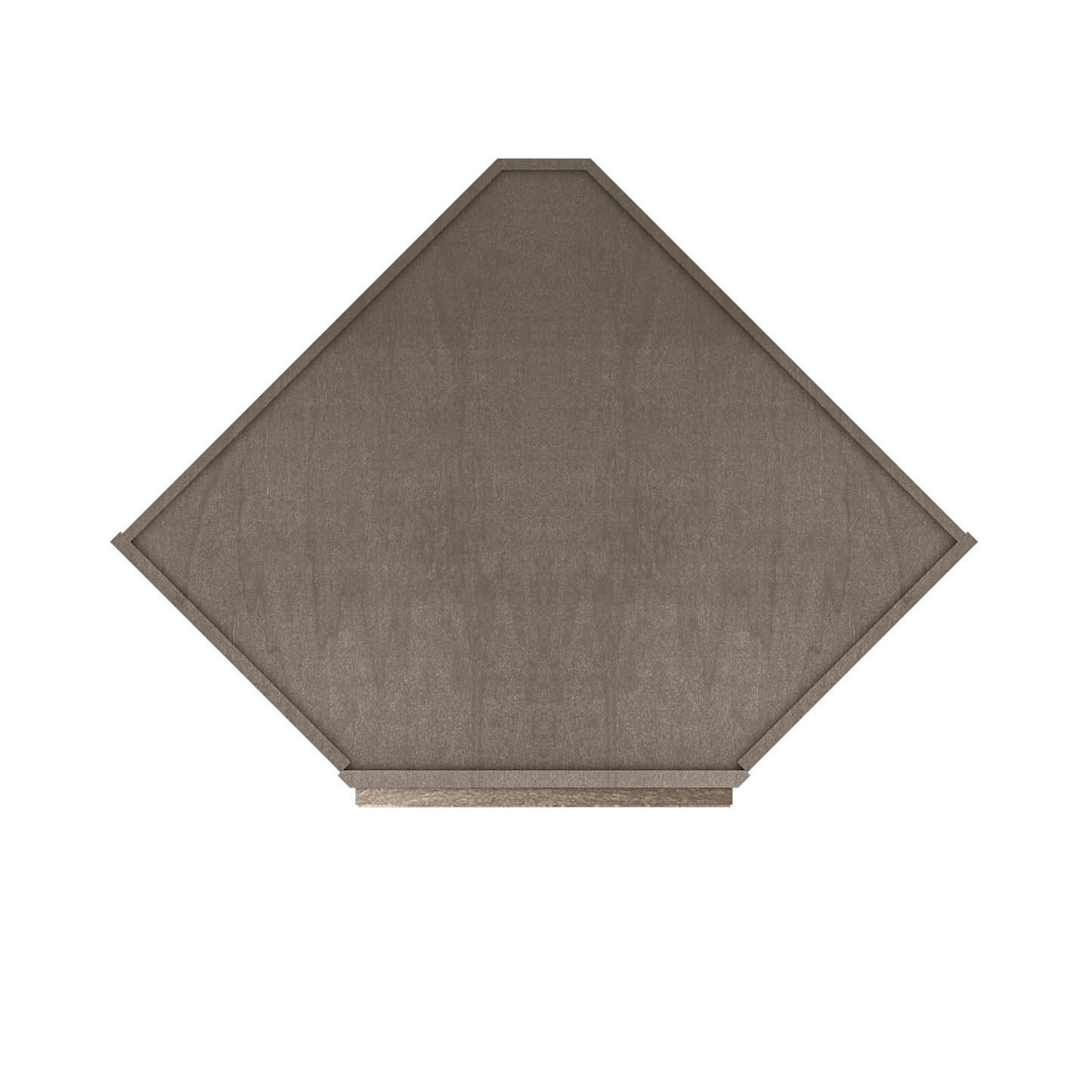 Frosted Glass Door Diagonal Corner Wall Kitchen Cabinet DCMD2742 Milan Slate 27 in. width 42 in. height 15 in. depth