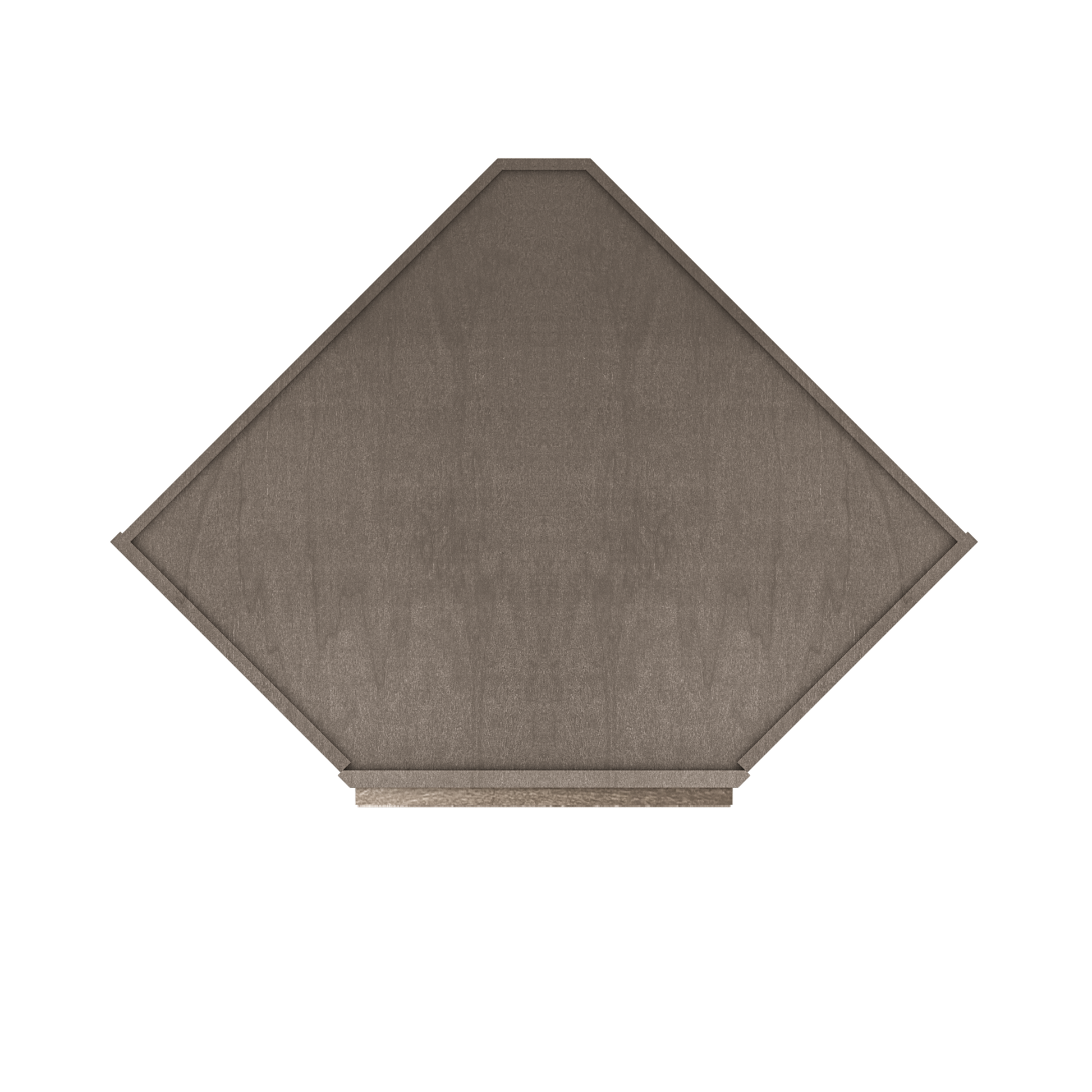 Frosted Glass Door Diagonal Corner Wall Kitchen Cabinet DCMD2742 Milan Slate 27 in. width 42 in. height 15 in. depth