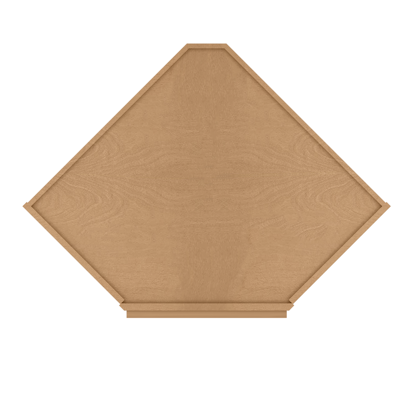 Frosted Glass Door Diagonal Corner Wall Kitchen Cabinet DCMD2742 Shaker Toffee 27 in. width 42 in. height 15 in. depth