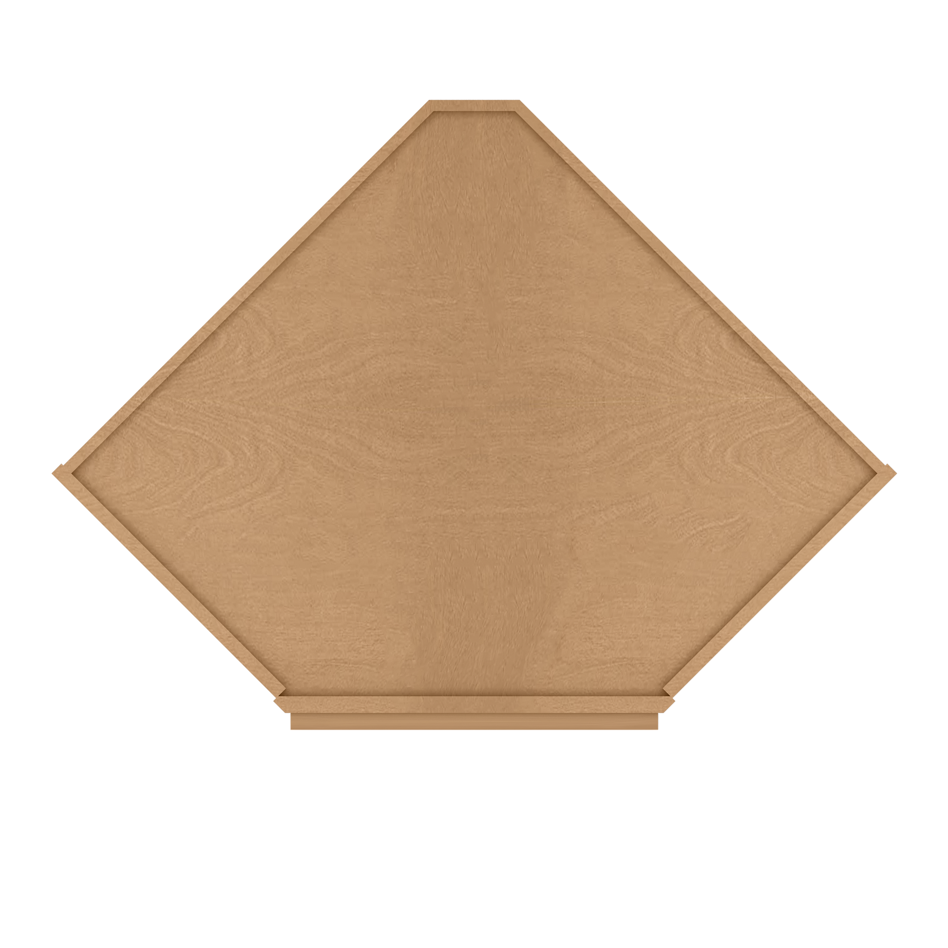 Frosted Glass Door Diagonal Corner Wall Kitchen Cabinet DCMD2742 Shaker Toffee 27 in. width 42 in. height 15 in. depth