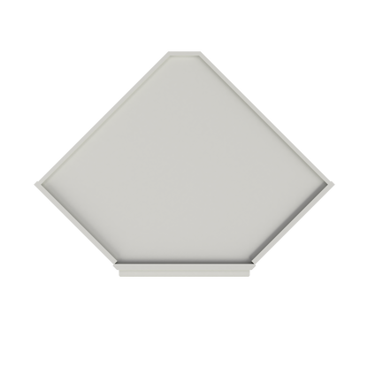 Frosted Glass Door Diagonal Corner Wall Kitchen Cabinet DCMD2742 Milan Pearl 27 in. width 42 in. height 15 in. depth
