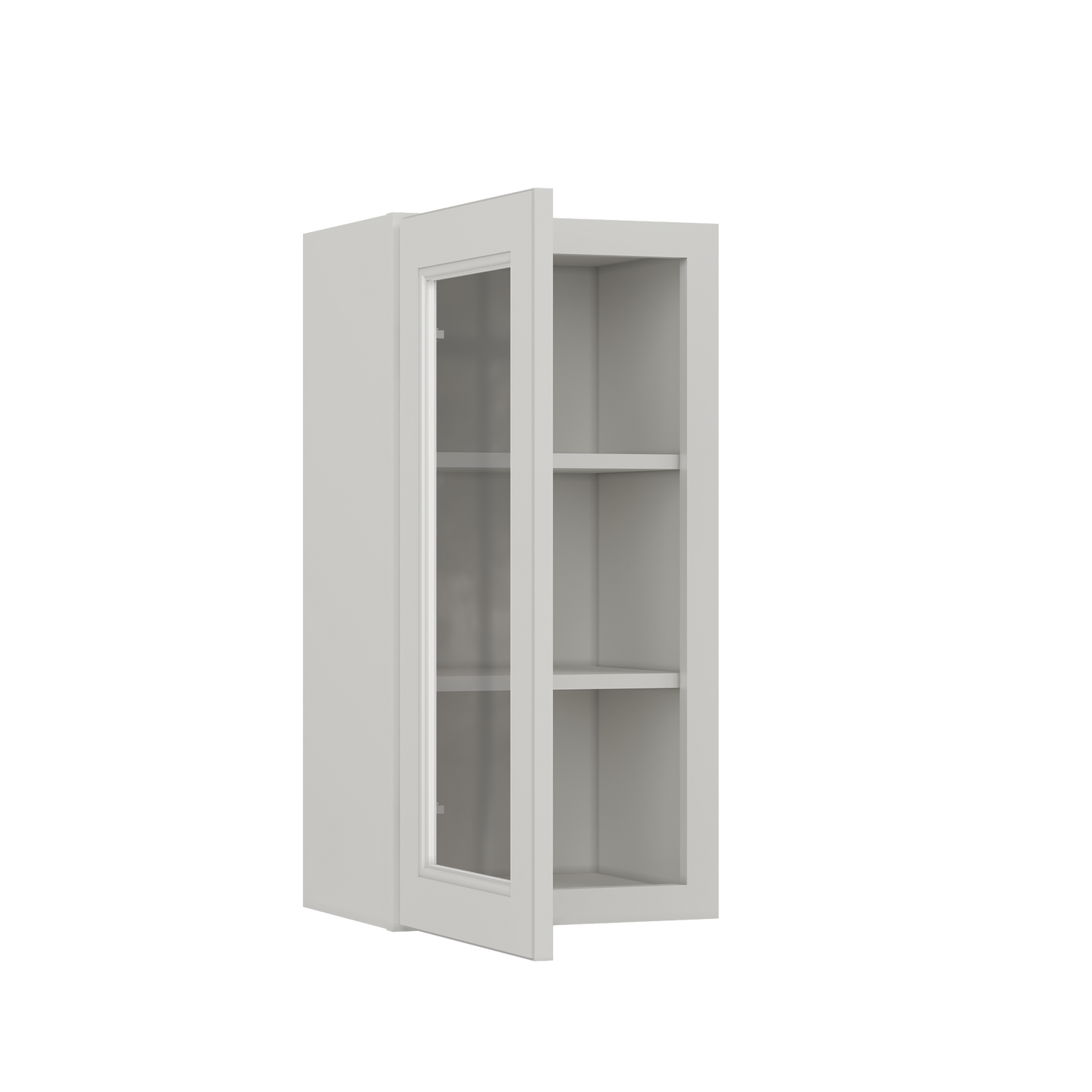 Frosted Glass Door Wall Kitchen Cabinet WMD1530 15 in. width 30 in. height 12 in. depth - Milan Pearl - Kitchen Cabinets