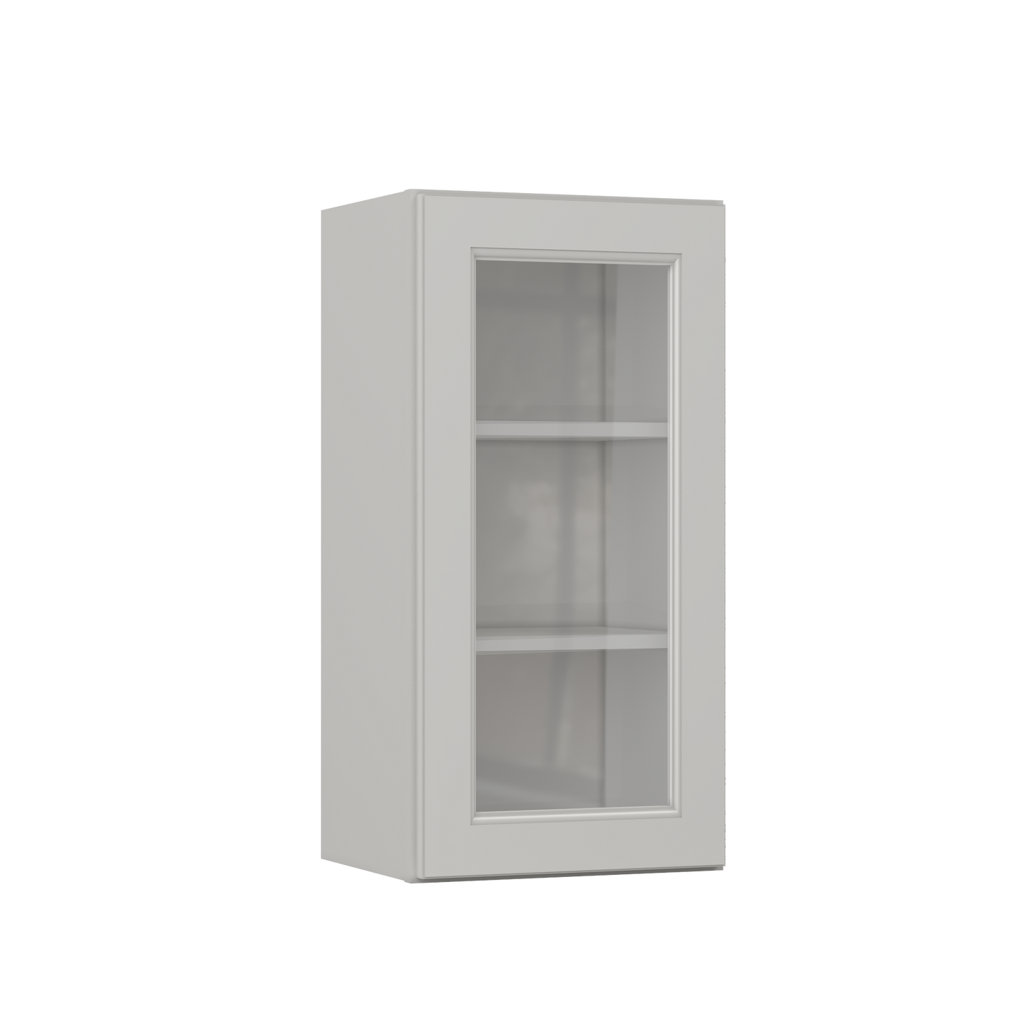 Frosted Glass Door Wall Kitchen Cabinet WMD1530 15 in. width 30 in. height 12 in. depth - Milan Pearl - Kitchen Cabinets