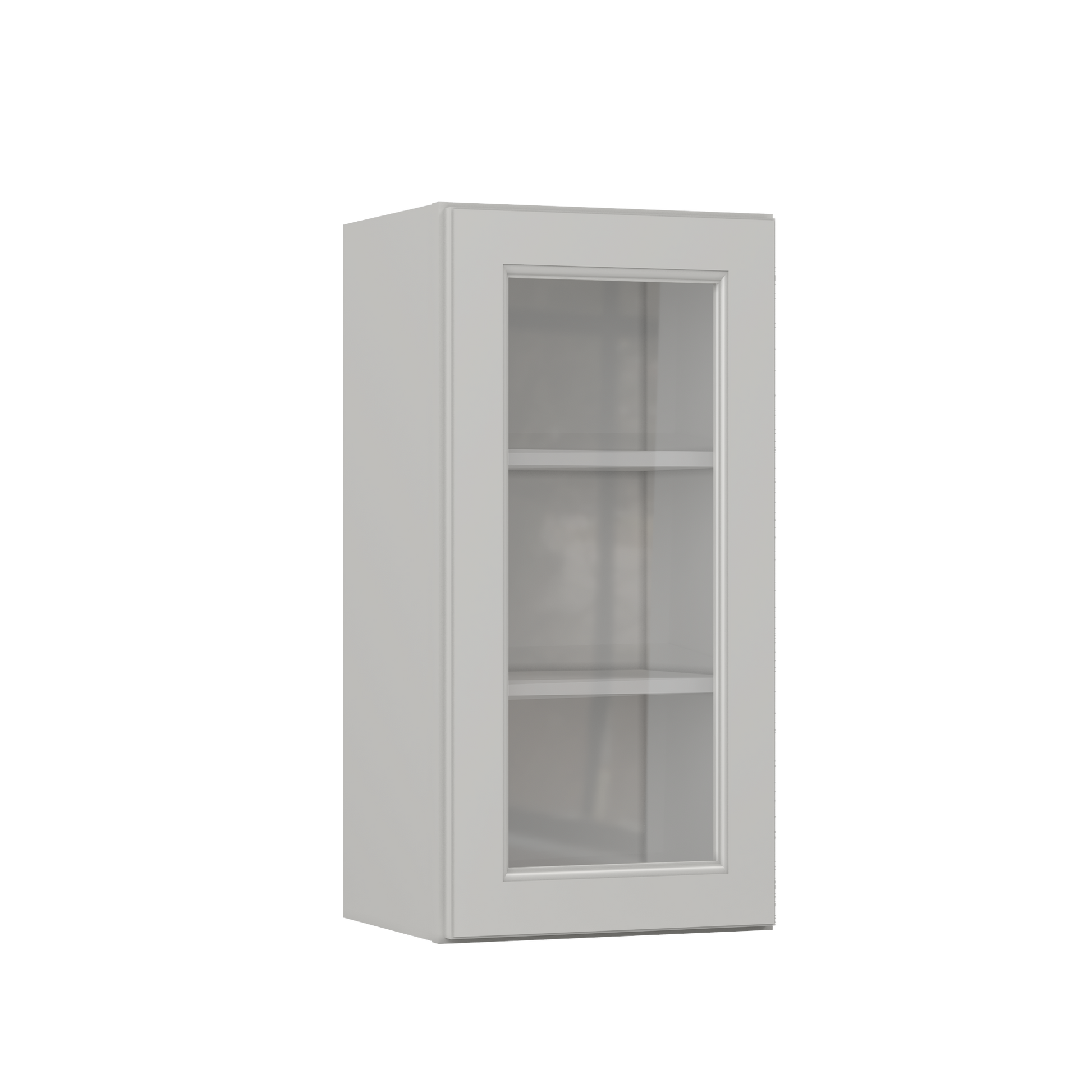 Frosted Glass Door Wall Kitchen Cabinet WMD1530 15 in. width 30 in. height 12 in. depth - Milan Pearl - Kitchen Cabinets