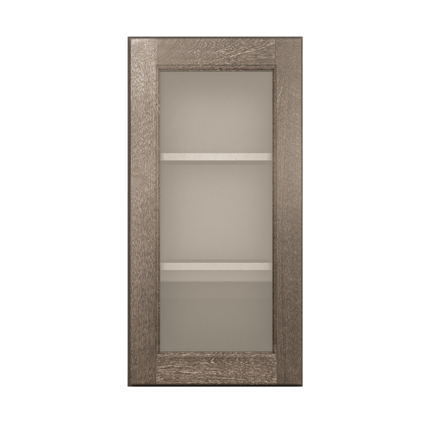 Frosted Glass Door Wall Kitchen Cabinet WMD1530 15 in. width 30 in. height 12 in. depth - Milan Slate - Kitchen Cabinets