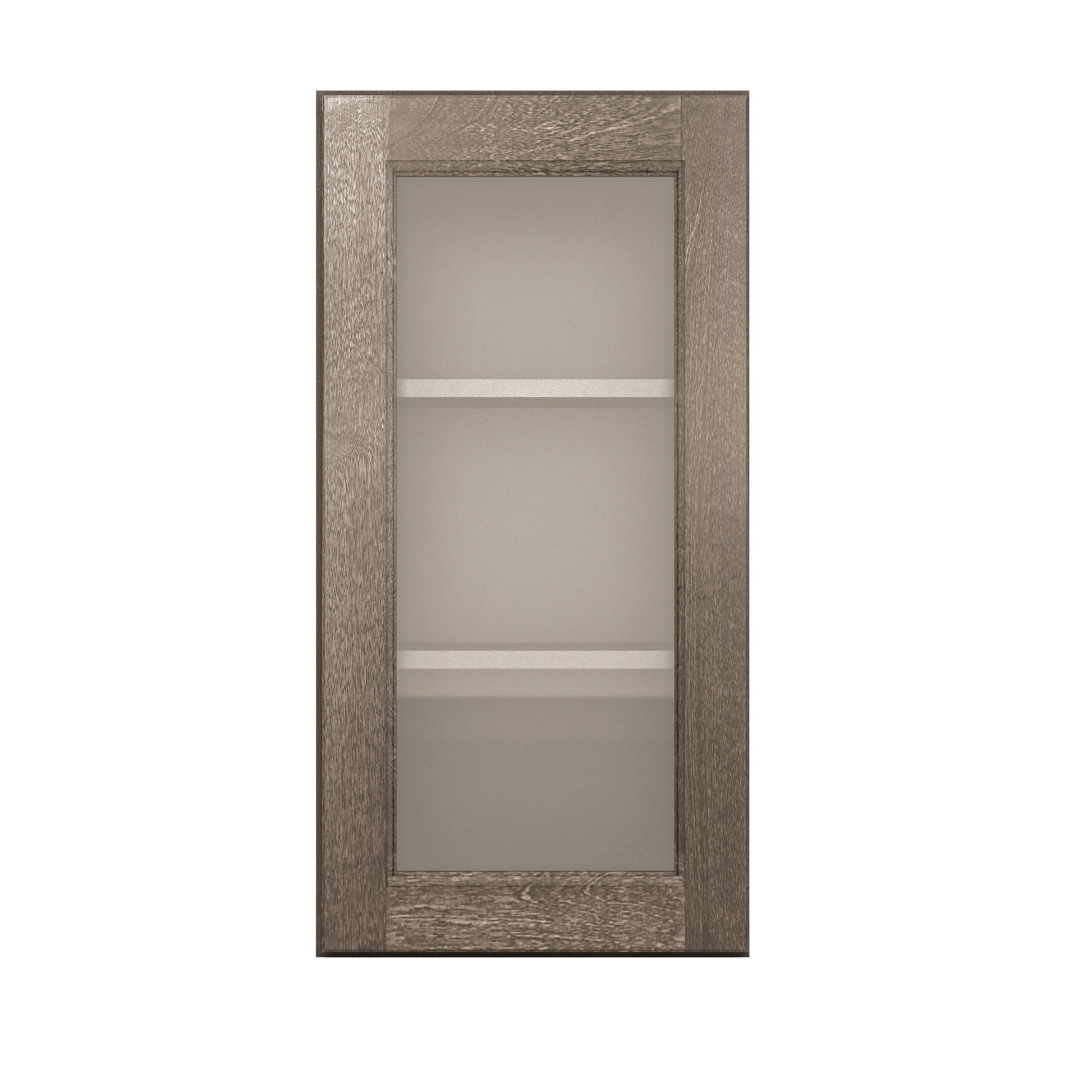 Frosted Glass Door Wall Kitchen Cabinet WMD1530 15 in. width 30 in. height 12 in. depth - Milan Slate - Kitchen Cabinets