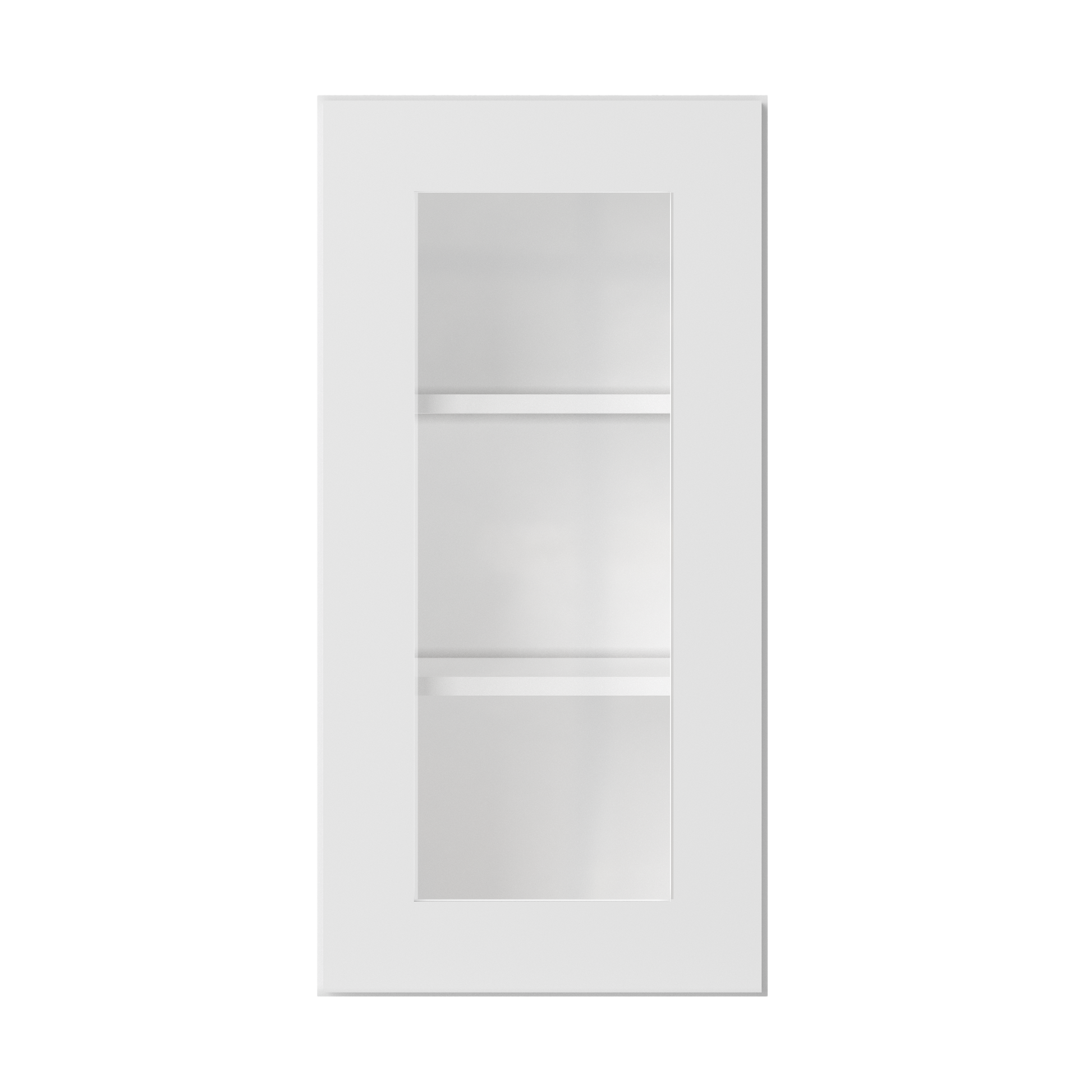 Frosted Glass Door Wall Kitchen Cabinet WMD1530 Alpina White LessCare 15 in. width 30 in. height 12 in. depth - Kitchen
