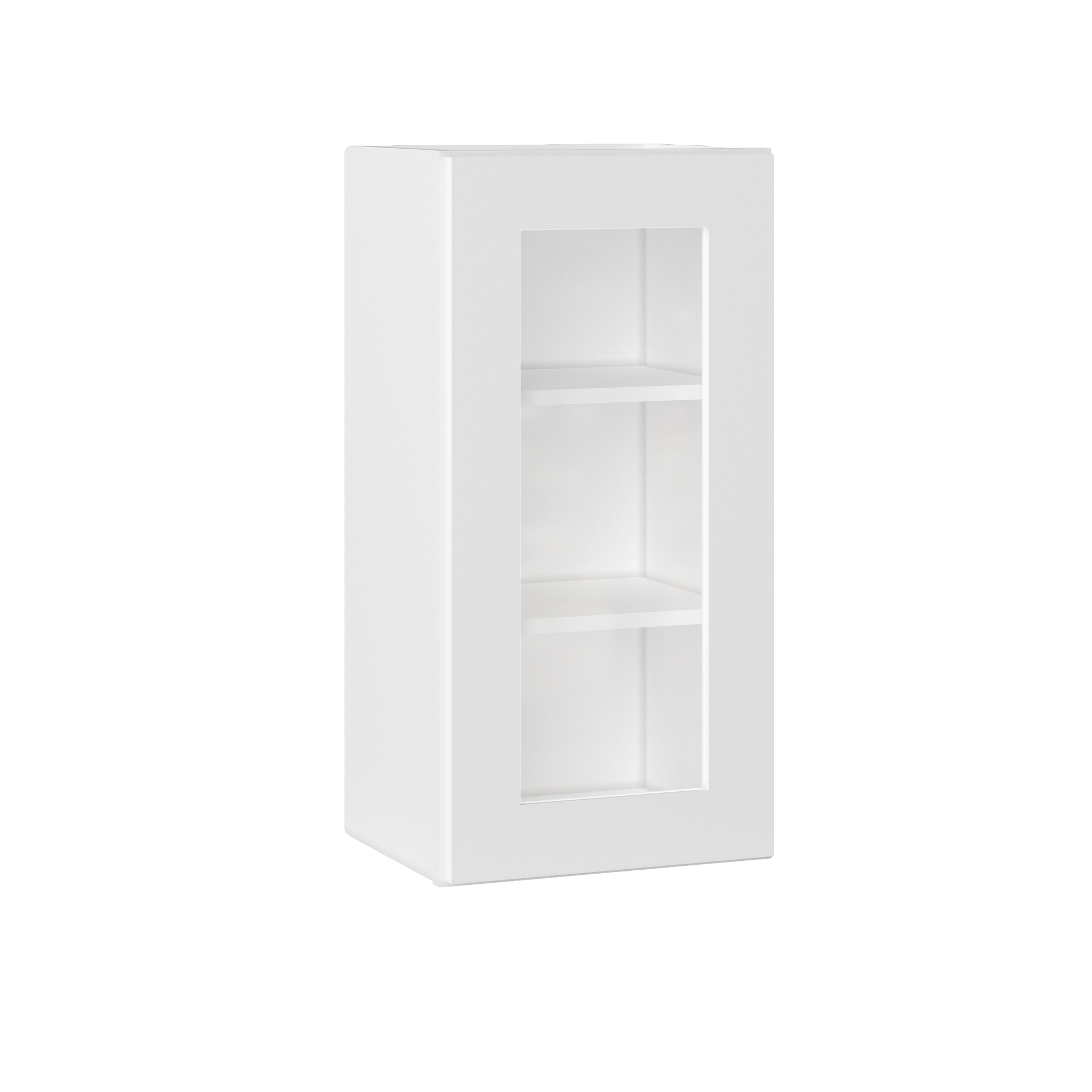 Frosted Glass Door Wall Kitchen Cabinet WMD1530 Alpina White LessCare 15 in. width 30 in. height 12 in. depth - Kitchen