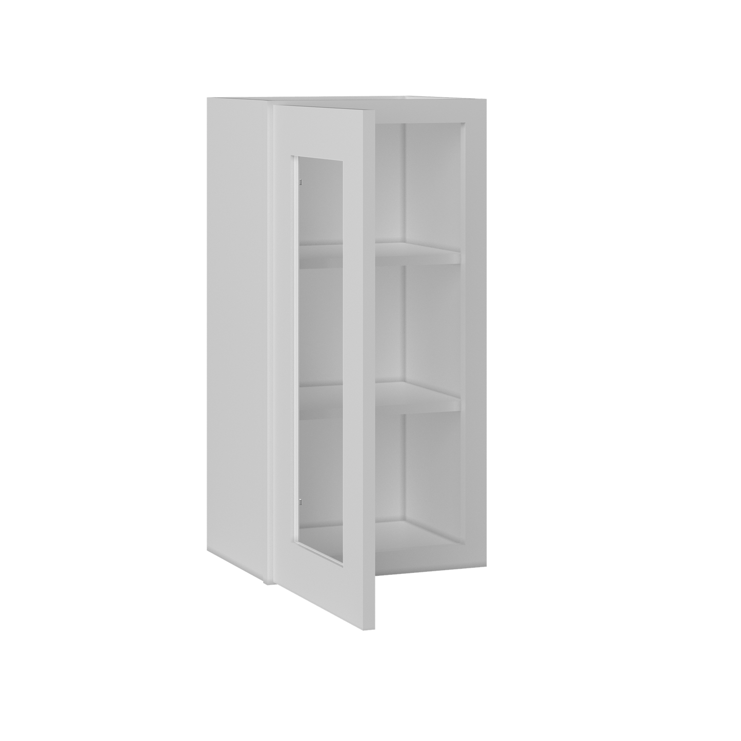 Frosted Glass Door Wall Kitchen Cabinet WMD1530 Alpina White LessCare 15 in. width 30 in. height 12 in. depth - Kitchen