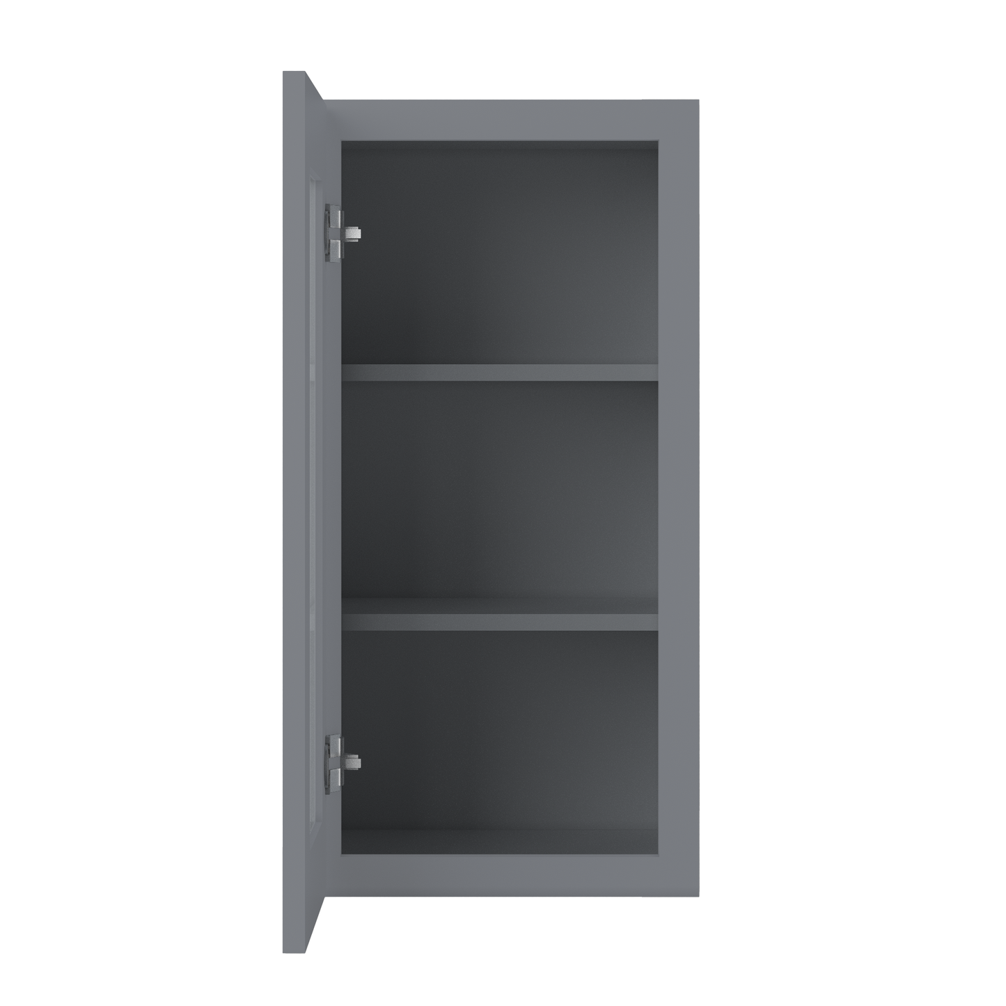 Frosted Glass Door Wall Kitchen Cabinet WMD1530 Colonial Gray LessCare 15 in. width 30 in. height 12 in. depth