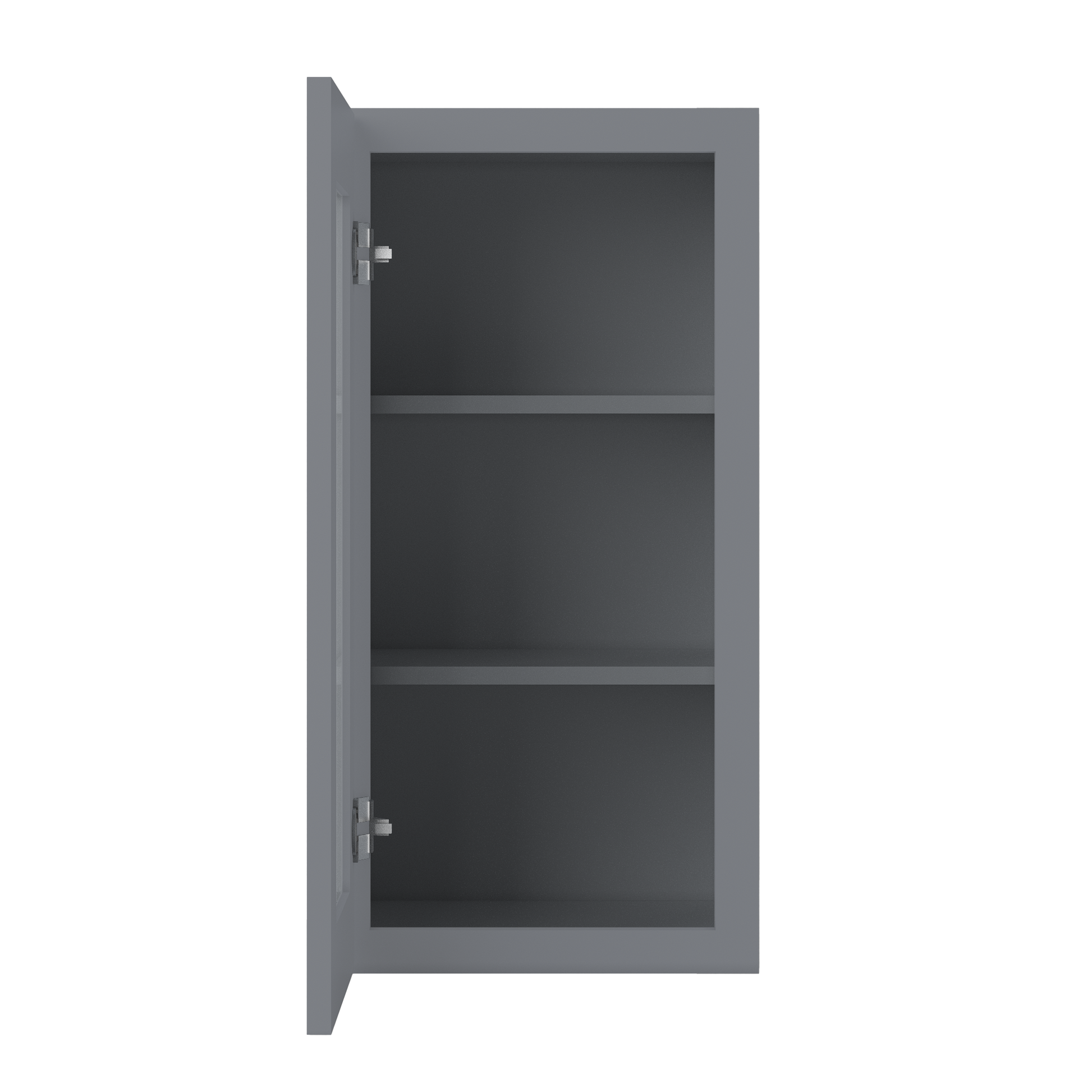 Frosted Glass Door Wall Kitchen Cabinet WMD1530 Colonial Gray LessCare 15 in. width 30 in. height 12 in. depth