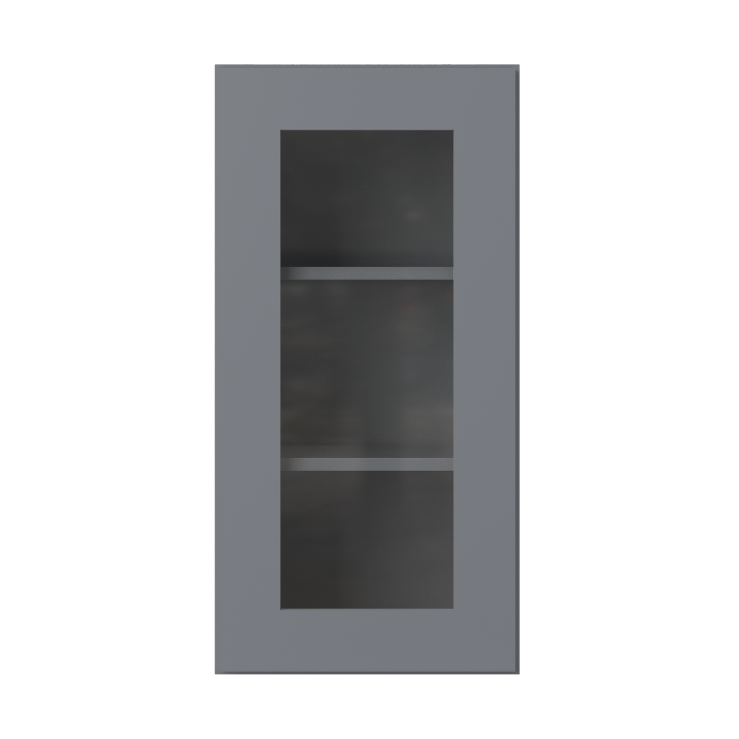 Frosted Glass Door Wall Kitchen Cabinet WMD1530 Colonial Gray LessCare 15 in. width 30 in. height 12 in. depth