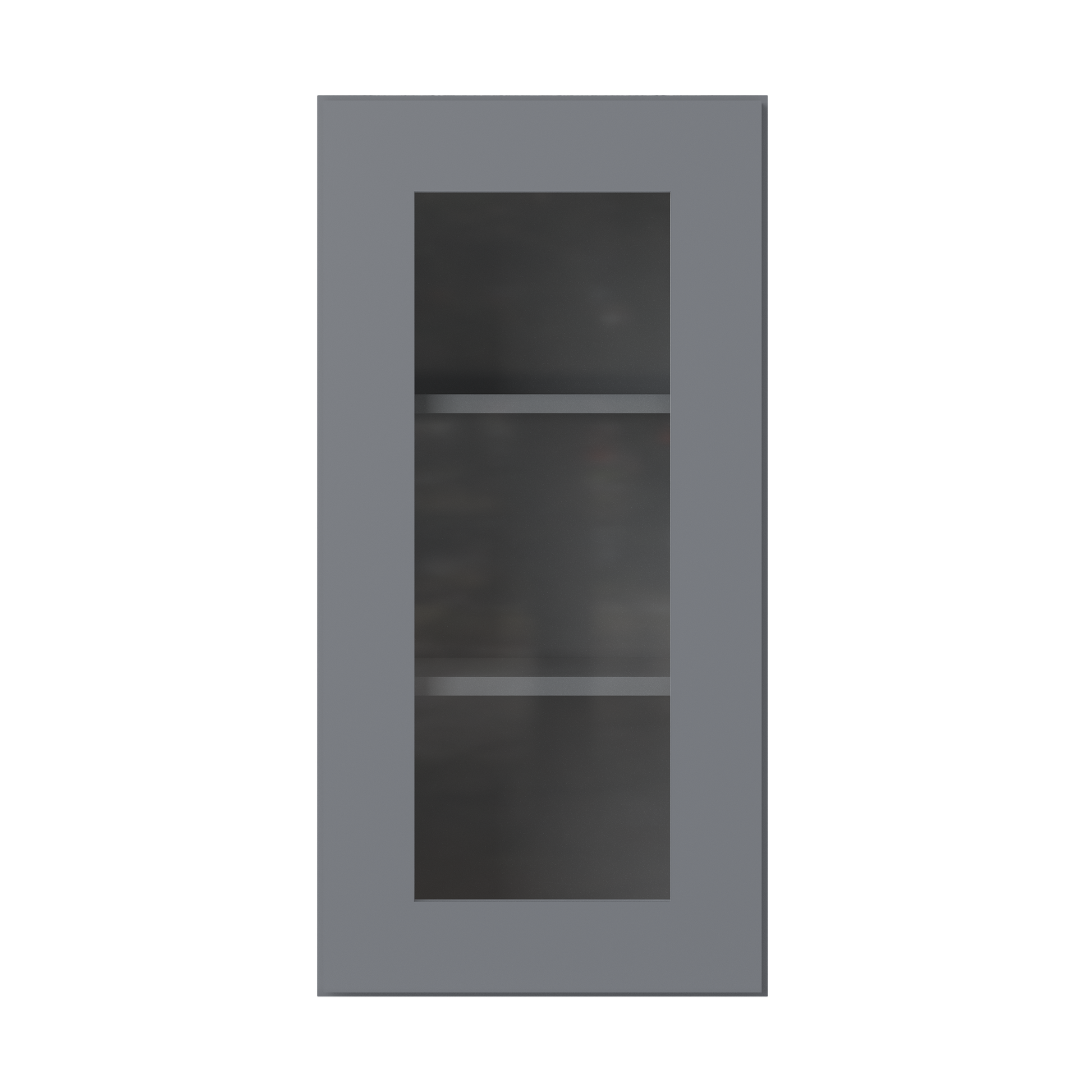 Frosted Glass Door Wall Kitchen Cabinet WMD1530 Colonial Gray LessCare 15 in. width 30 in. height 12 in. depth