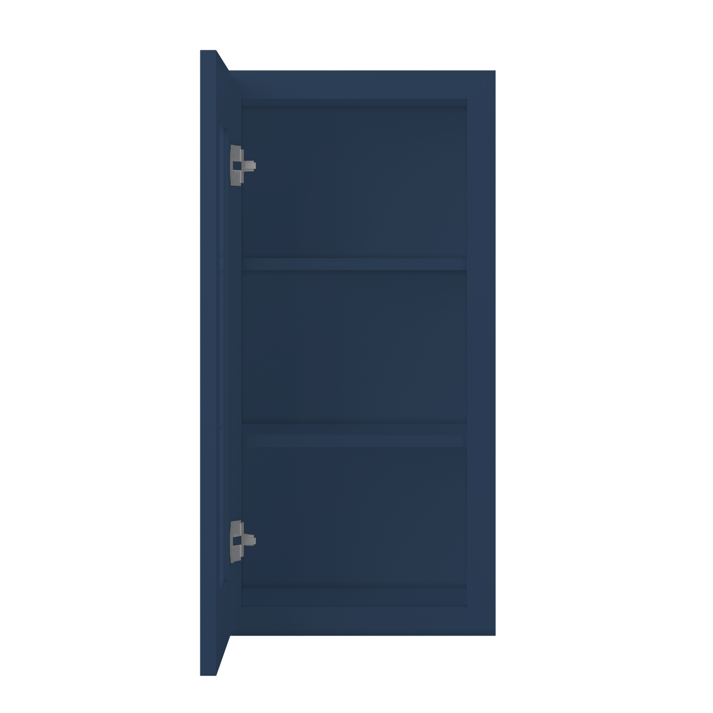 Frosted Glass Door Wall Kitchen Cabinet WMD1530 Danbury Blue LessCare 15 in. width 30 in. height 12 in. depth - Kitchen
