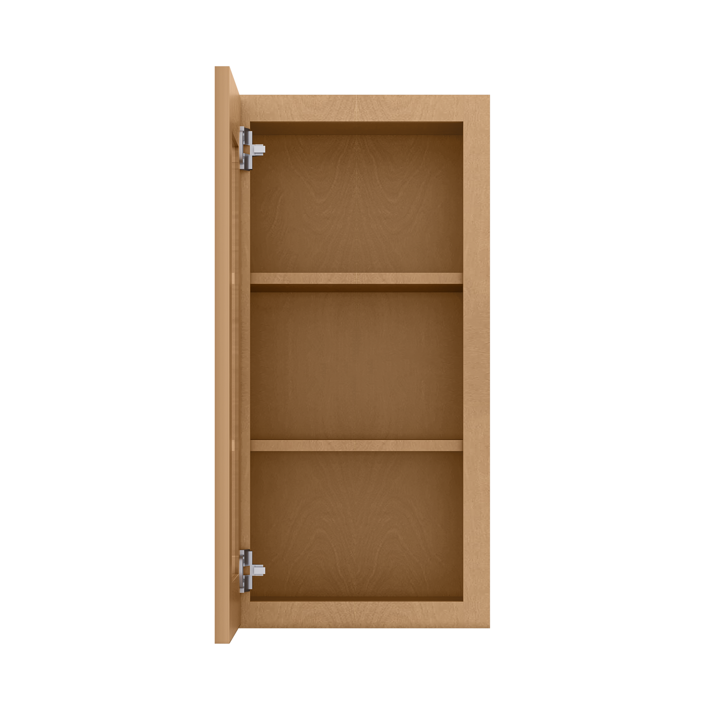 Frosted Glass Door Wall Kitchen Cabinet WMD1530 Shaker Toffee 15 in. width 30 in. height 12 in. depth - Kitchen Cabinets